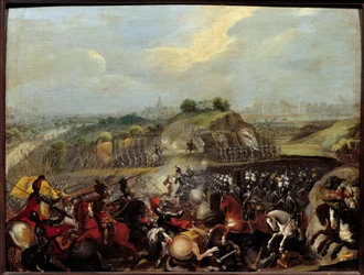 Religiöse Kriege: Heinrich IV. in der Schlacht von Ivry am 14.03.1590