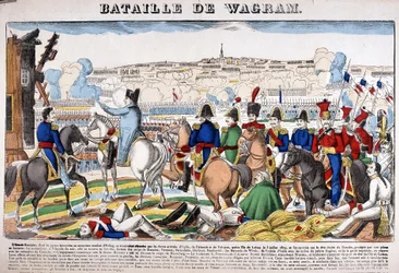 Darstellung der Schlacht von Wagram, 5. Juli
