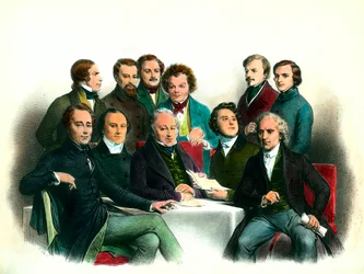 Revolution von 1848: Mitglieder der provisorischen Regierung von 1848 (24.02 bis 06.05): darunter Pierre Marie de Saint-Georges (Saint-Georges), Adolphe Cremieux, Francois Arago, Armand Marrast, Louis Antoine Garnier-Pages (Garnier Pages), Alphonse de Lama