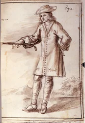 Rhabdomantie - Rhabdomantie - Wünschelrutengehen - in „La Physique occulte, ou Traité de la baguette divinatoire et de son utilité pour la découverte des sources, des mines, des cachettes, des voleurs et des meurtriers fugitifs etc.“ - von Pierre Le