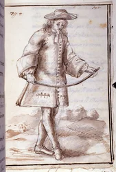 Rhabdomantie - Rhabdomantie - Wünschelrutengehen - in „La Physique occulte, ou Traité de la baguette divinatoire et de son utilité pour la découverte des sources, des mines, des cachettes, des voleurs et des meurtriers fugitifs etc.“ - von Pierre Le