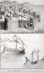 Römische Kriegsmaschinerie für den Seekrieg, aus der 
