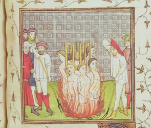 Roy 20 C VII f.44v Verbrennung der Templer, c.1308