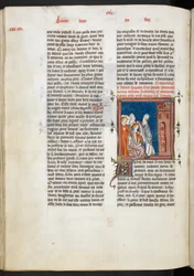 Royal Ms 16 G VI f. 347v Krönung König Richards I., Illustration aus den Grandes Chroniques de France