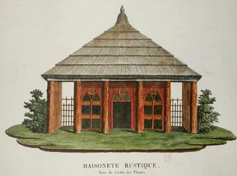 Rustikales Haus im Jardin des Plantes, Paris