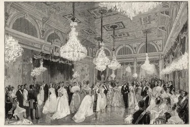 Sadi Carnot (1837-1894) französischer Präsident von 1887 bis 1894 und seine Frau im Elysee-Palast - Sadi Carnot, Präsident der Französischen Republik und seine Frau - Die Feste der Präsidentschaft - der neue Ballsaal im Palais de L