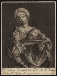 Salome trägt den Kopf von Johannes dem Täufer auf einem Teller
