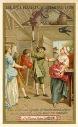 Szene aus La gazza ladra (Die diebische Elster), Oper von Gioachino Rossini