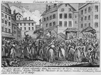 Szene des Plünderns in Paris, 14. September 1792