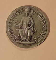 Siegel von Ludwig IX. (1214-70) mit Zepter und Lilie, ca. 1252