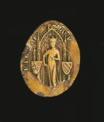Siegel von Marguerite de Bourgogne (1290-1315) 1311 (Wachs)