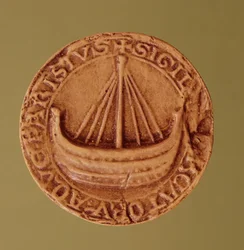 Siegel der Hanse der Wasserhändler, frühes 13. Jahrhundert