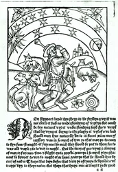 Hirte unter Sonne, Mond und Sternen, aus einem Hirtenkalender