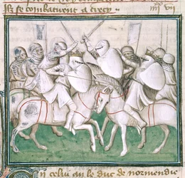 Die Schlacht von Crecy, c.1410