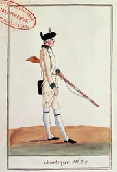 Soldat des 85. Regiments de Saintonge, ca. 1780