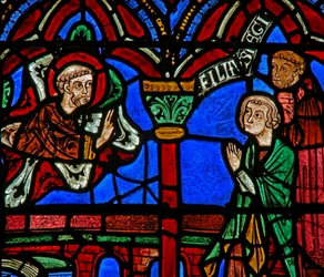 St. Cheron Fenster: Erscheint an seinem Grab