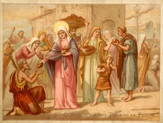 Die heilige Genoveva rettet Paris vor der Hungersnot, 465