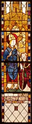 St. Nikolaus mit einem Stifter, aus der Kapelle des Heiligen Nikolaus, Normannische Schule, 1370