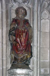 Statue der Judith (polychromer Stein)