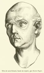 Kopf des heiligen Gerard, Büste aus Silber
