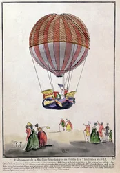 Der Aufstieg des Aerostaten im Jardin des Tuileries, 1. Dezember 1783