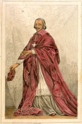 Der Kardinal von Richelieu (1585-1642) - Gravur 19. Jahrhundert.