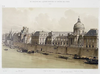 Das College der Vier Nationen und das Hotel Conti im Jahr 1689 - in „Paris durch die Jahrhunderte“, Ende des 19. Jahrhunderts