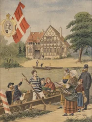 Der dänische Pavillon auf der Weltausstellung 1900 in Paris, Illustration aus Le Petit Journal, 19. August 1900