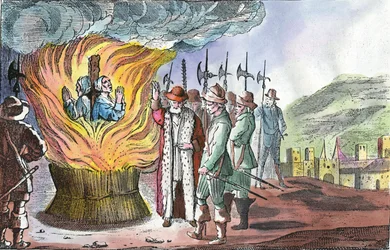 Die Hinrichtung von Waldenserinnen während der piemontesischen Ostern von 1655