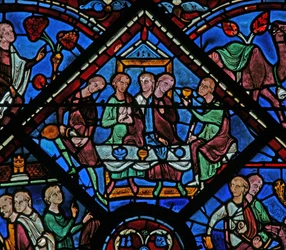 Das Joseph-Fenster: Er empfängt seine Brüder mit einem Fest