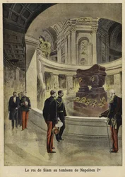 Der König von Siam besucht das Grab von Napoleon I., Paris, 1897