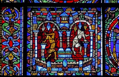 Das Leben Christi Fenster: Der Fall der Idole