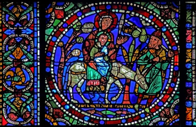 Das Leben Christi Fenster: Flucht nach Ägypten - und Rückkehr