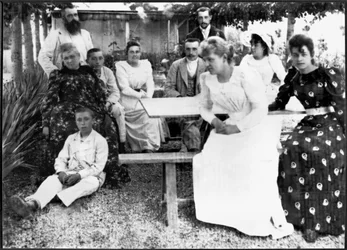 Die Familien Monet und Hoschedé, ca. 1880er Jahre
