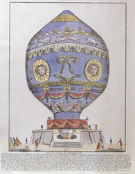 Das Ballonexperiment der Gebrüder Montgolfier im Château de la Muette, 21. November 1783