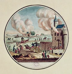 Die Plünderung und Zerstörung von Schlössern und die Emigration von Prinzen und Höflingen im Juli 1789