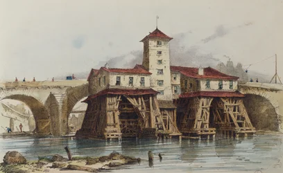 Die Pumpe von Pont Notre Dame, 1836