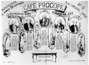 Die Wiedereröffnung des Café Procope, 1872