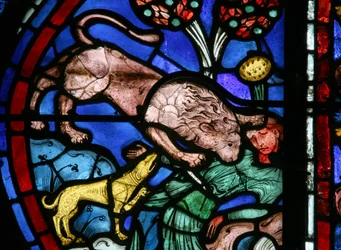 Das St. Thomas Fenster: Der Butler wird von Tieren verschlungen