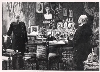 Das Arbeitszimmer von Kaiser Wilhelm I. (1797-1888) König von Preußen und Kaiser von Deutschland