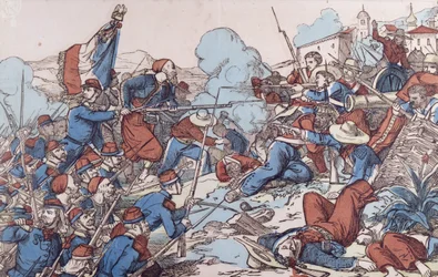 Die Einnahme von Puebla, Mexiko durch die Franzosen, 1863