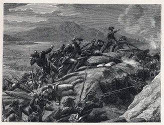 Der Terror während der Französischen Revolution: die Belagerung von Toulon von September bis Dezember 1793 durch die Truppen von Hauptmann Napoleon Bonaparte gegen die Stadt, die mit den englischen Kräften verbündet war