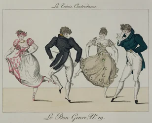 Der Trenis-Quadrille, Tafel 19 aus Le Bon Genre, 1805