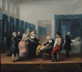Der Besuch von Monsieur und Madame Necker im Hopital de la Charite, 1780