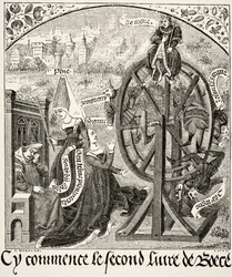 Das Rad des Schicksals, aus Wissenschaft und Literatur im Mittelalter von Paul Lacroix, veröffentlicht in London 1878