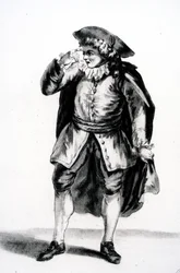 Das Kostüm von Arnolphe, aus Die Schule der Frauen von Molière