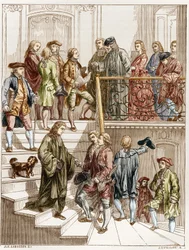 Die Philosophen des 18. Jahrhunderts auf der Treppe von Voltaire (Francois Marie Arouet dit)