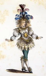 Der Sonnenkönig im Theaterkostüm. 18. Jahrhundert