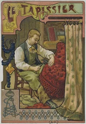 Der Polsterer, um 1900