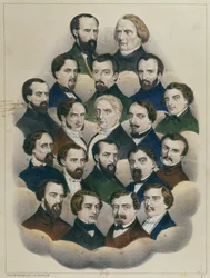 Prozess in Bourges gegen die französischen republikanischen Rädelsführer der Demonstration in Paris vom 15. Mai 1848